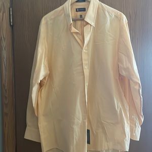 Chaps casual yellow button down shirt